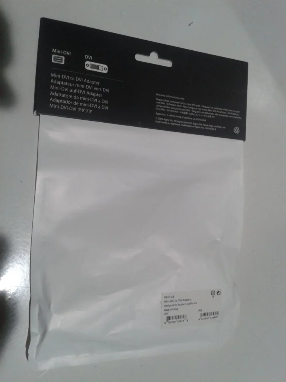 Genuine APPLE M9321G-B Mini DVI-DVI Adapter NEW